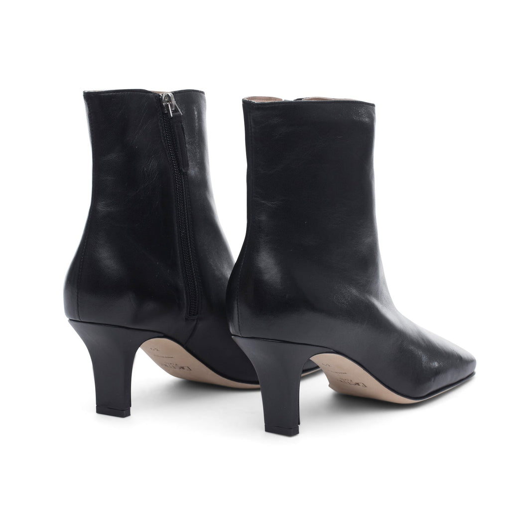 Hand Stitch Ankle Boot Black