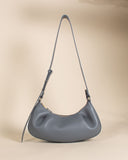 Dimple Moon Small Leather Charcoal Grey