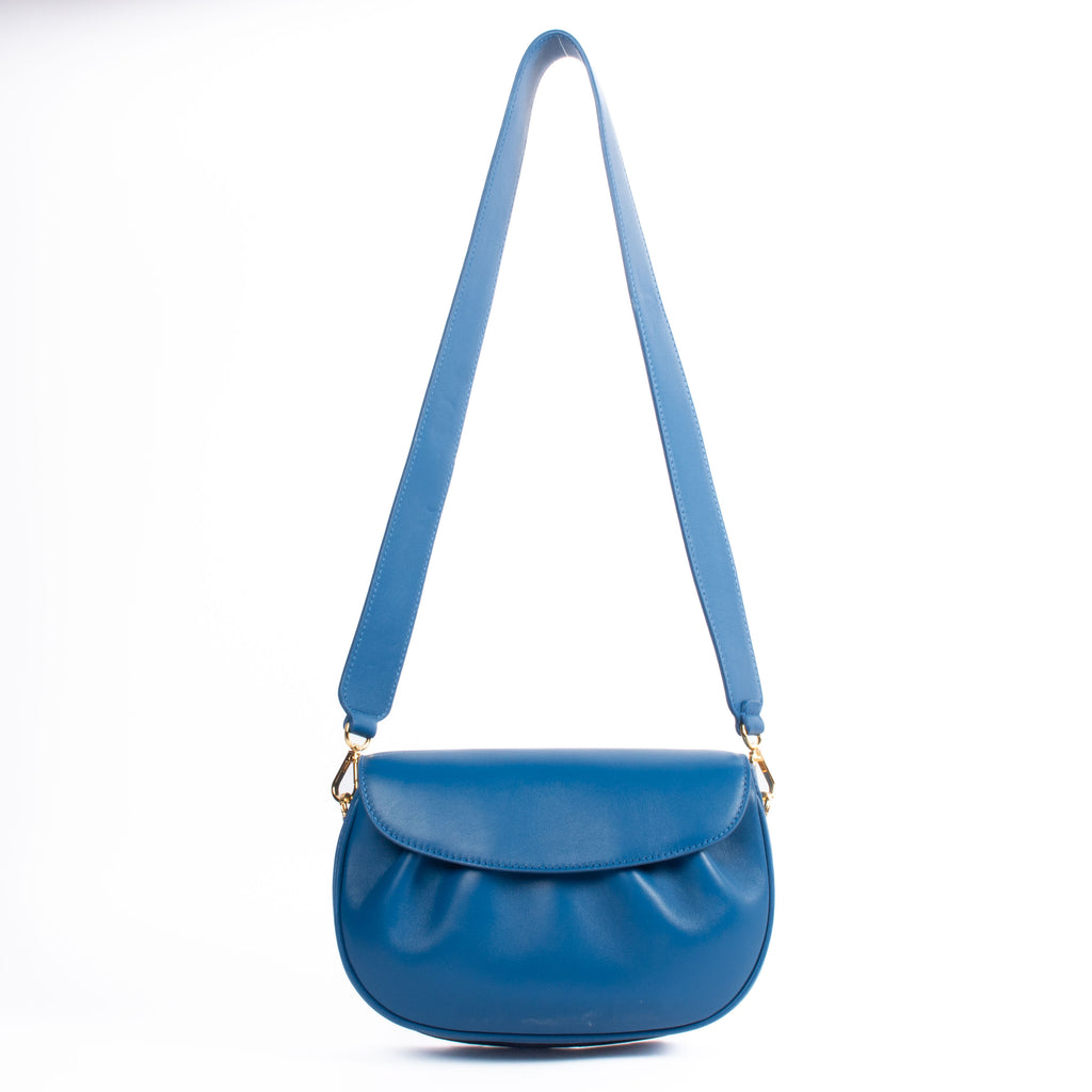 Dimple Flap Leather Riviera Blue