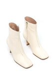 Hand Stitch Ankle Boot White