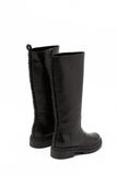 Chouchou High Boot Rubber Leather Black
